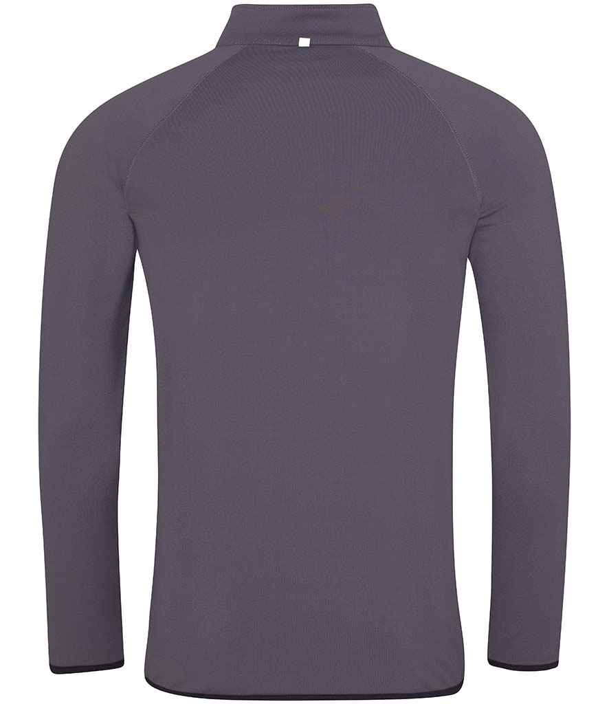 AWDis Cool Half Zip Sweat Top - Charcoal/Jet Black