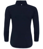 AWDis Ladies Cool Half Zip Sweat Top - French Navy/Arctic White