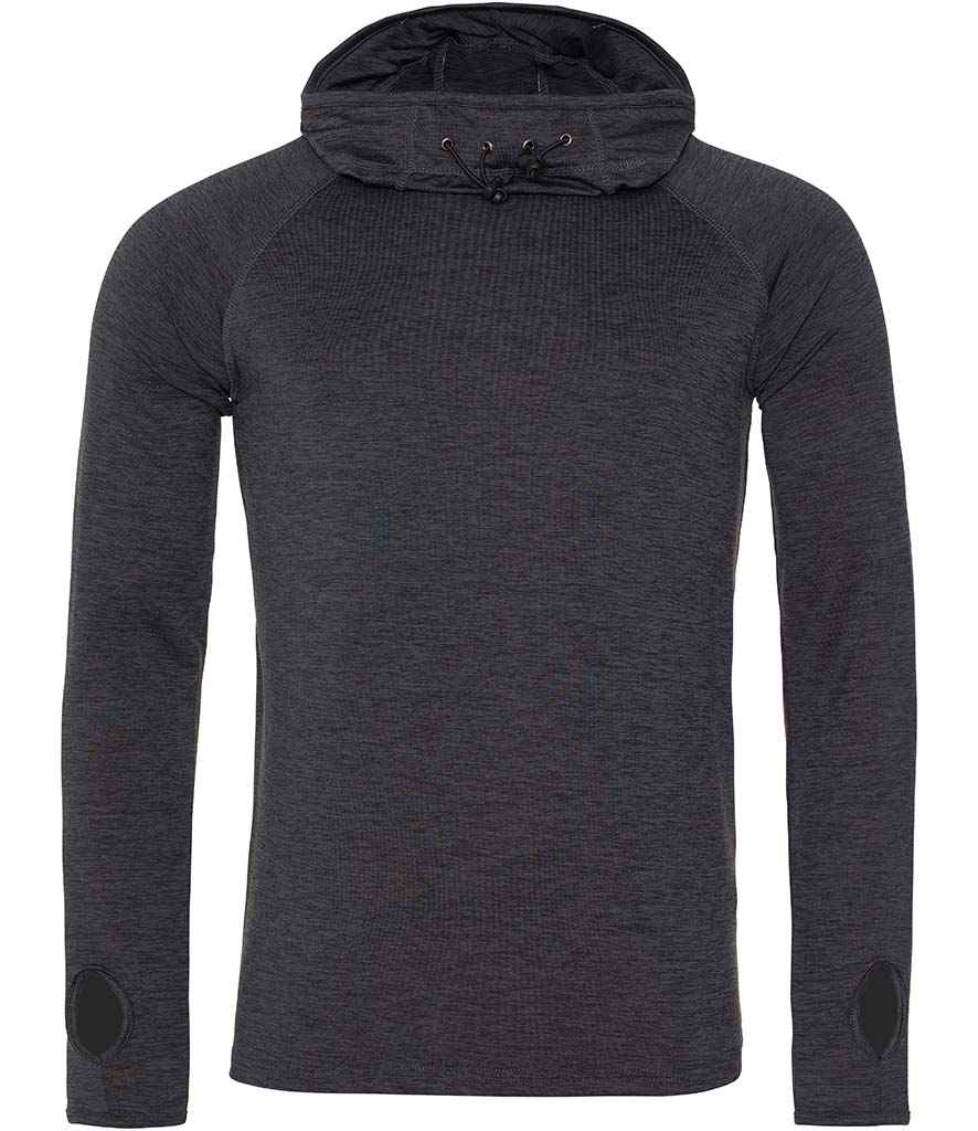 AWDis Cool Cowl Neck Top - Black Slate Melange