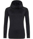 AWDis Ladies Cool Cowl Neck Top - Black Slate Melange