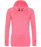AWDis Ladies Cool Cowl Neck Top - Electric Pink Melange
