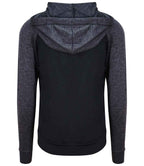 AWDis Cool Contrast Zoodie - Black/Black Slate Melange