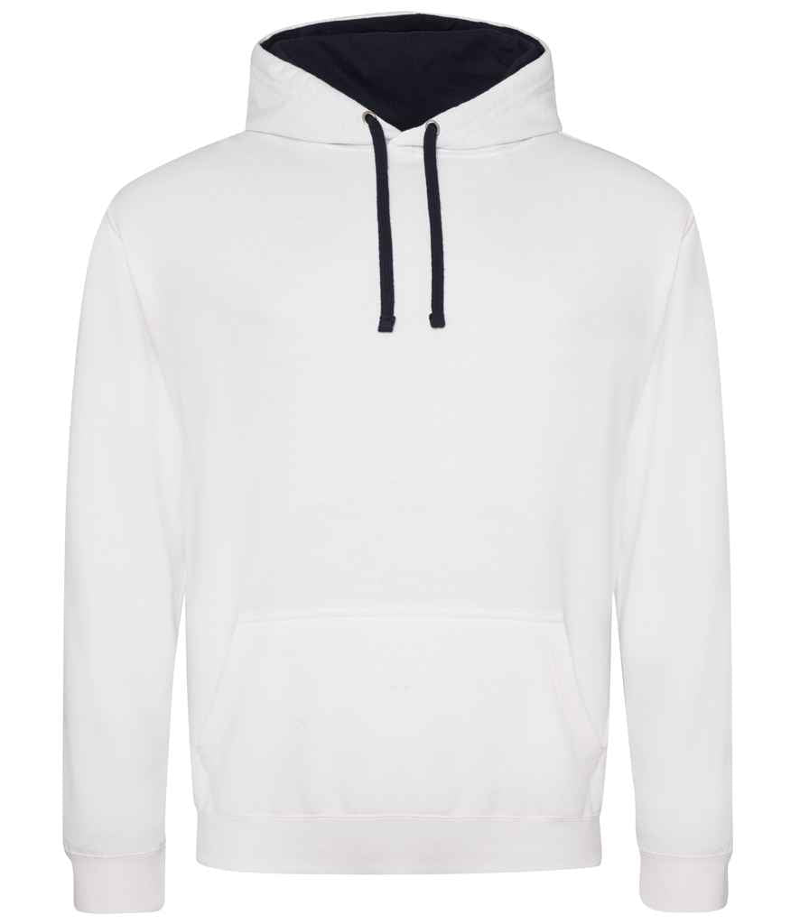 AWDis Varsity Hoodie - Arctic White/French Navy
