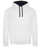 AWDis Varsity Hoodie - Arctic White/French Navy