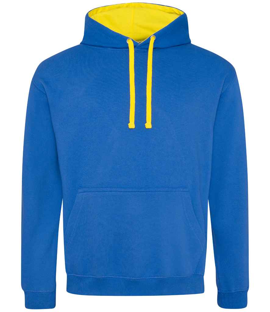 AWDis Varsity Hoodie - Royal Blue/Sun Yellow