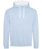 AWDis Varsity Hoodie - Sky Blue/Arctic White