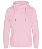 AWDis Cross Neck Hoodie - Baby Pink