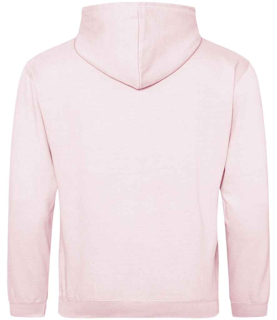 AWDis Kids Varsity Hoodie - Baby Pink/Arctic White