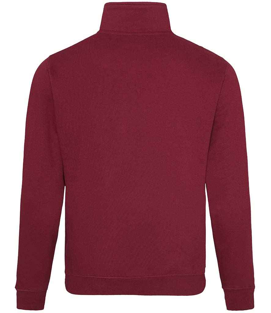 AWDis Sophomore Zip Neck Sweatshirt - Burgundy