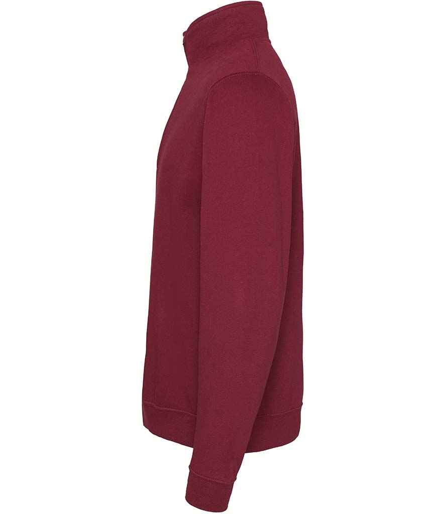 AWDis Sophomore Zip Neck Sweatshirt - Burgundy