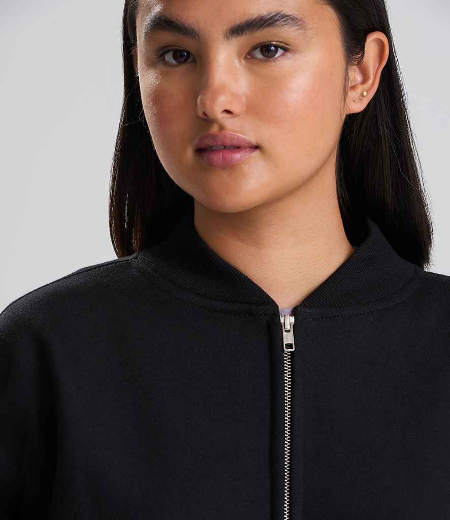 AWDis Signature Heavyweight Bomber Sweat Jacket - Deep Black