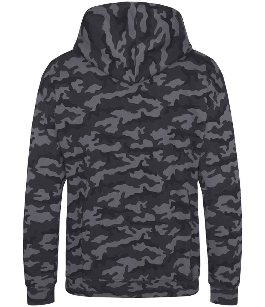 AWDis Kids Camo Hoodie - Black Camo