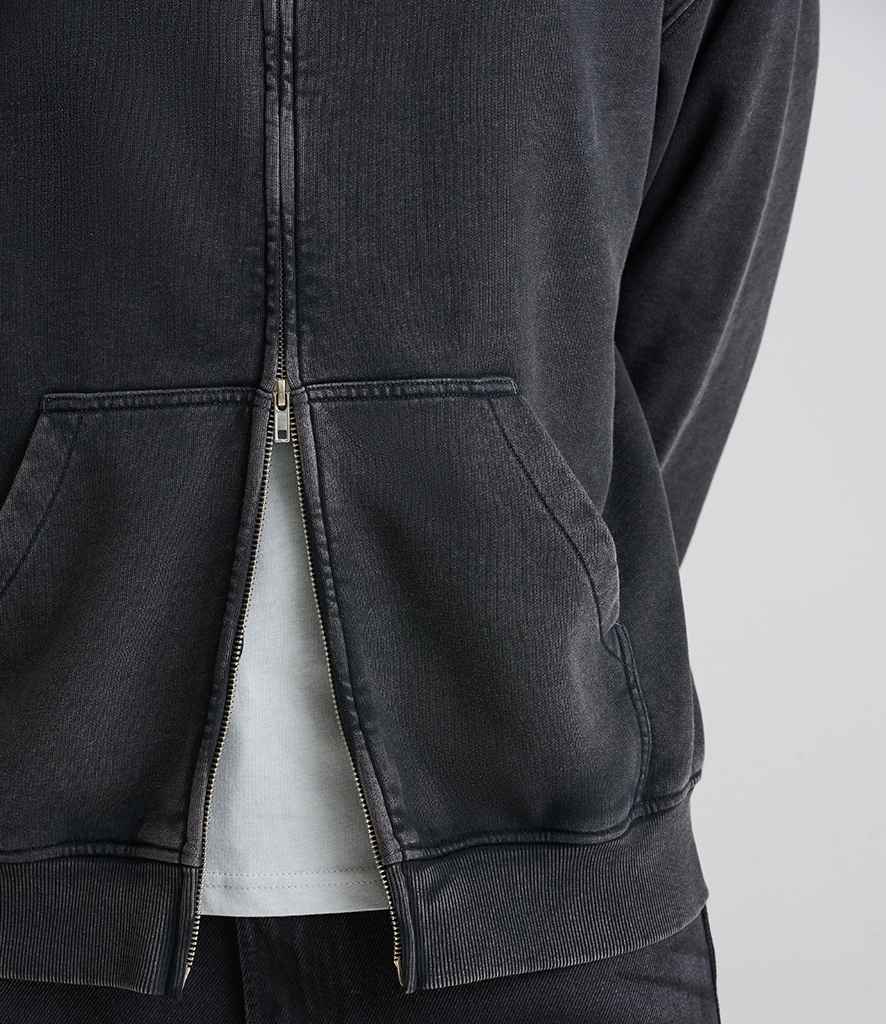 AWDis Vintage Washed Zoodie - Washed Black