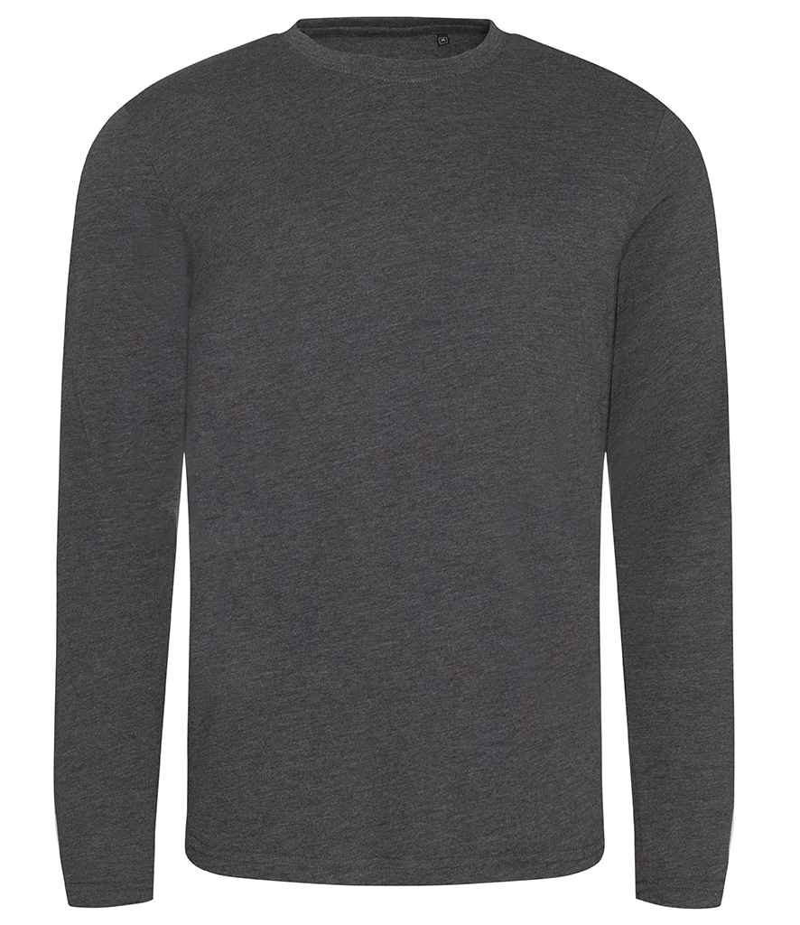 AWDis Long Sleeve Tri-Blend T-Shirt - Heather Charcoal