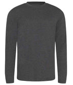 AWDis Long Sleeve Tri-Blend T-Shirt - Heather Charcoal