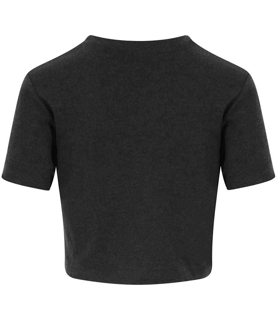 AWDis Ladies Tri-Blend Cropped T-Shirt - Heather Black