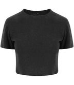 AWDis Ladies Tri-Blend Cropped T-Shirt - Heather Black
