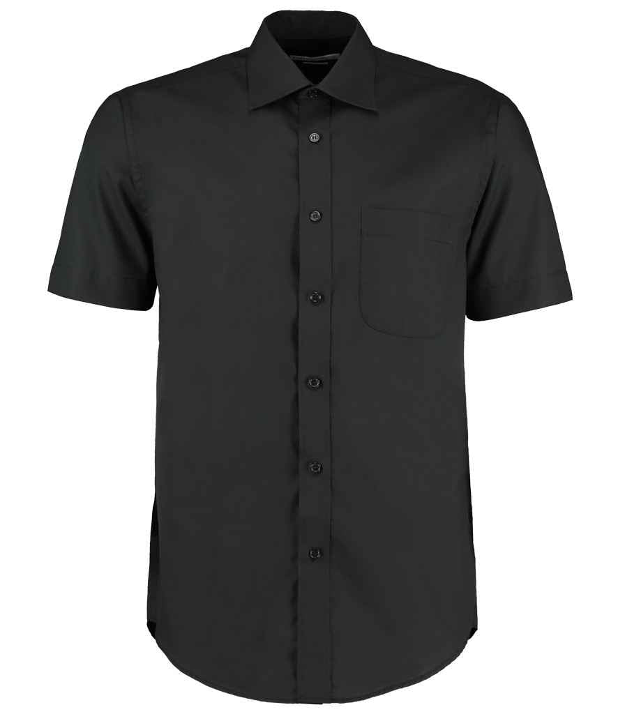 Kustom Kit Short Sleeve Classic Fit Business Shirt - Black