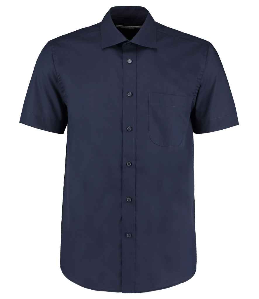 Kustom Kit Short Sleeve Classic Fit Business Shirt - Dark Navy
