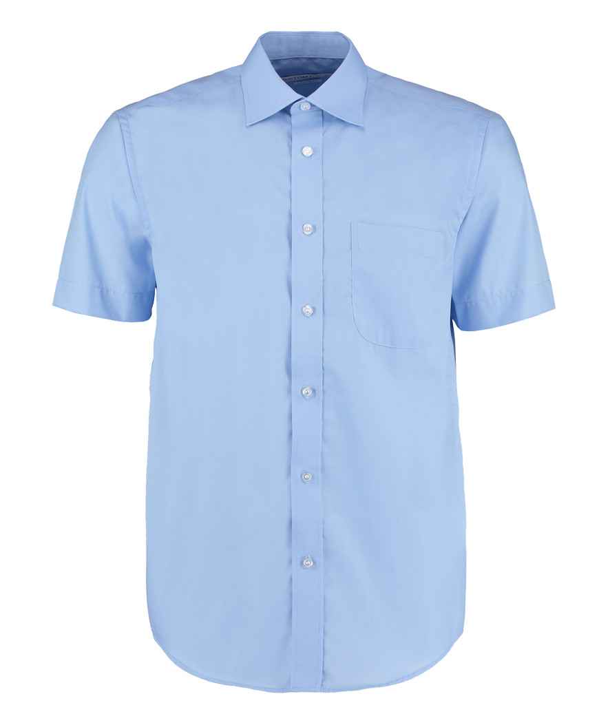 Kustom Kit Short Sleeve Classic Fit Business Shirt - Light Blue