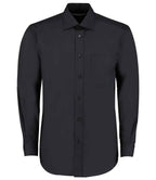 Kustom Kit Long Sleeve Classic Fit Business Shirt - Black