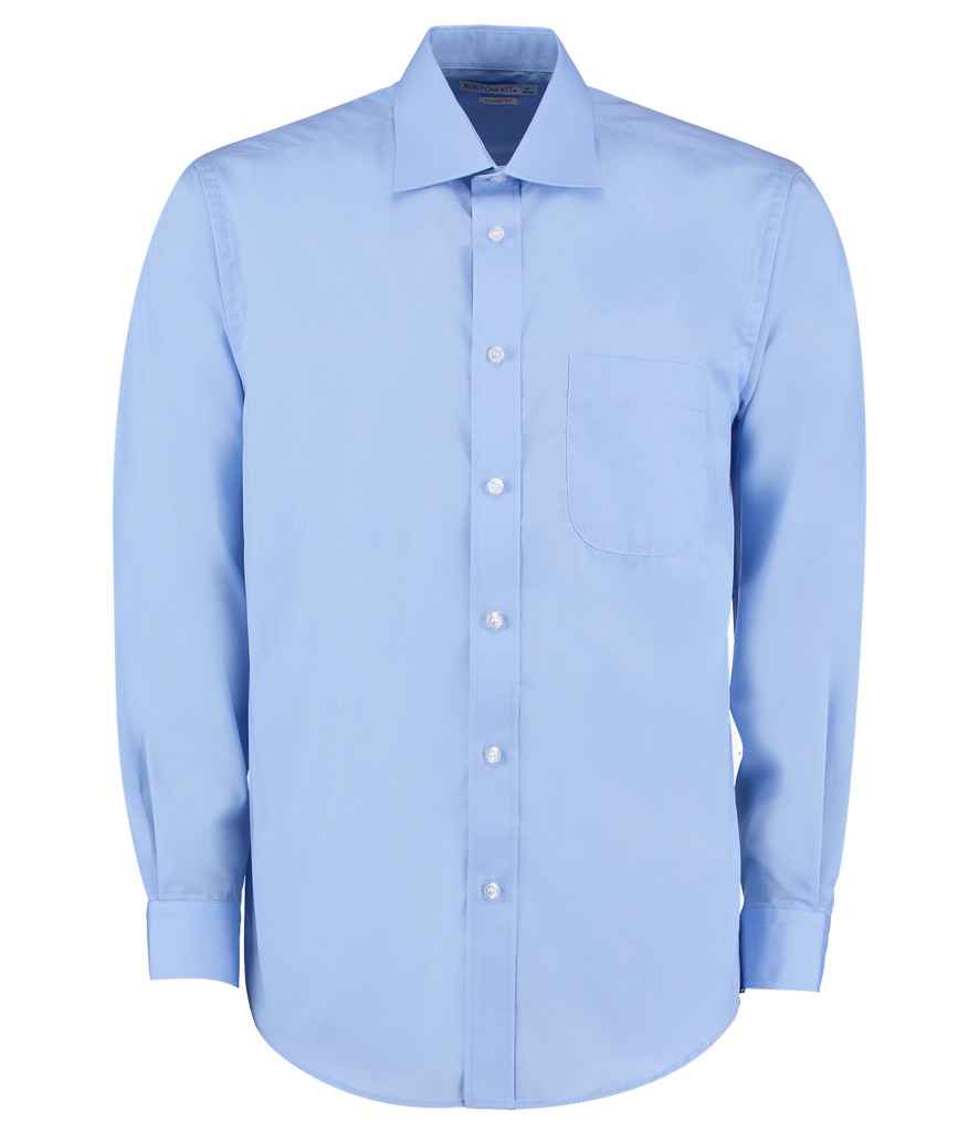 Kustom Kit Long Sleeve Classic Fit Business Shirt - Light Blue