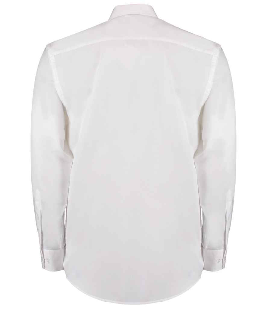 Kustom Kit Long Sleeve Classic Fit Business Shirt - White