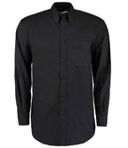 Kustom Kit Premium Long Sleeve Classic Fit Oxford Shirt - Black