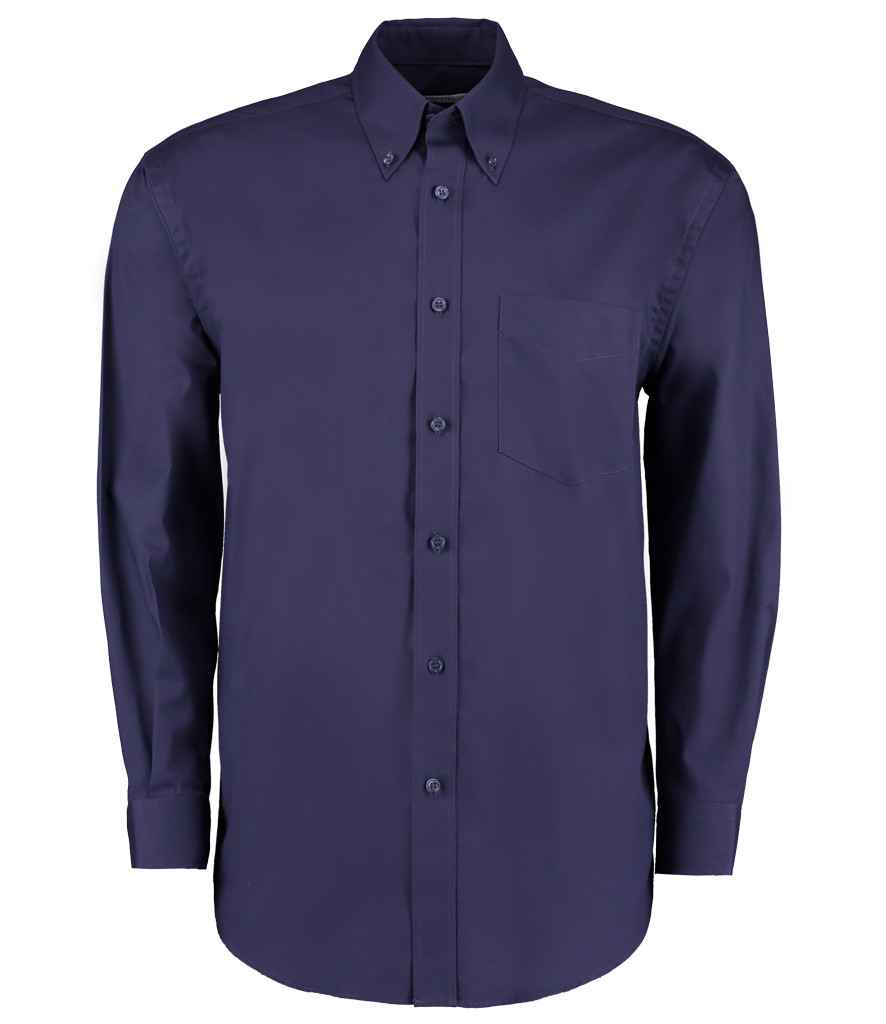 Kustom Kit Premium Long Sleeve Classic Fit Oxford Shirt - Midnight Navy