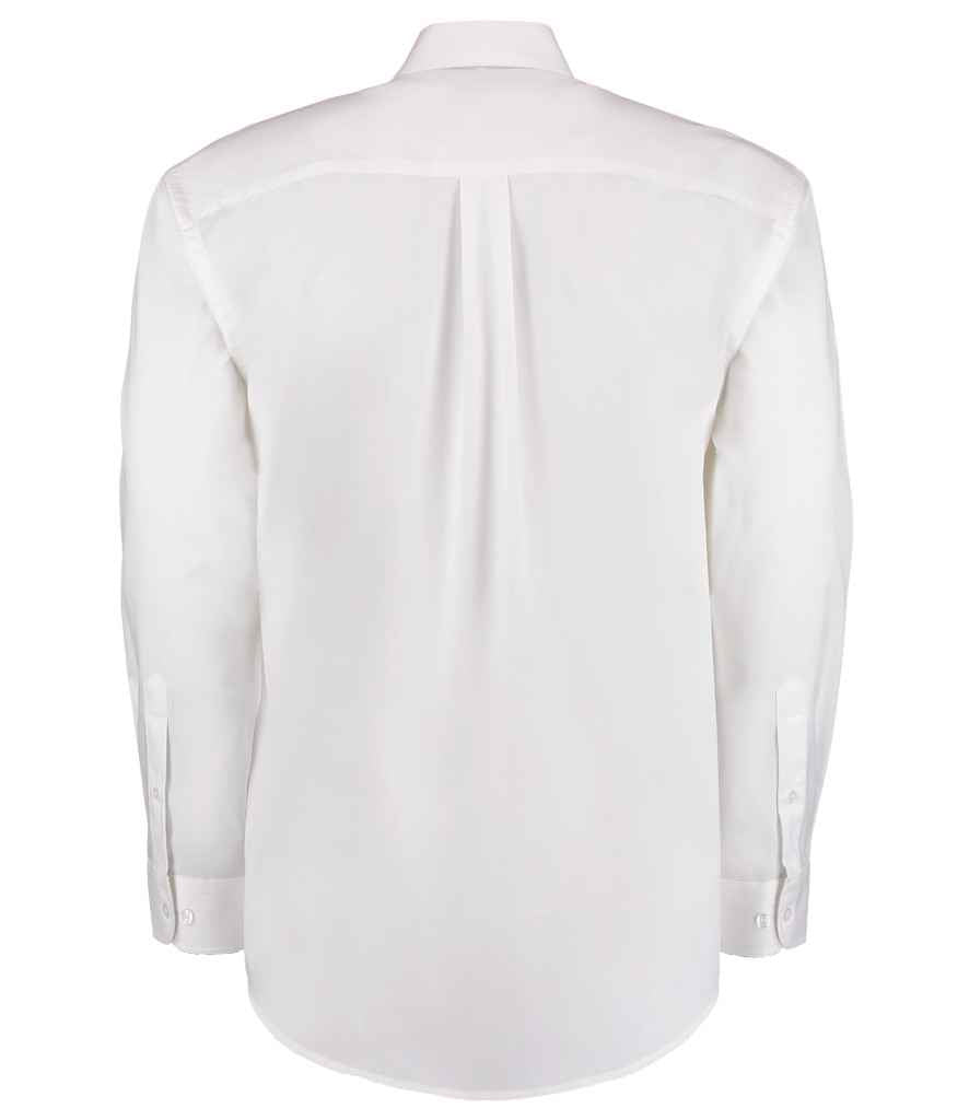 Kustom Kit Premium Long Sleeve Classic Fit Oxford Shirt - White