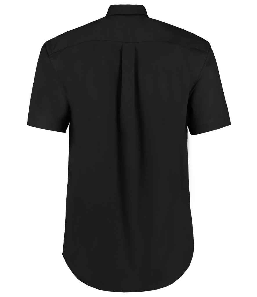 Kustom Kit Premium Short Sleeve Classic Fit Oxford Shirt - Black