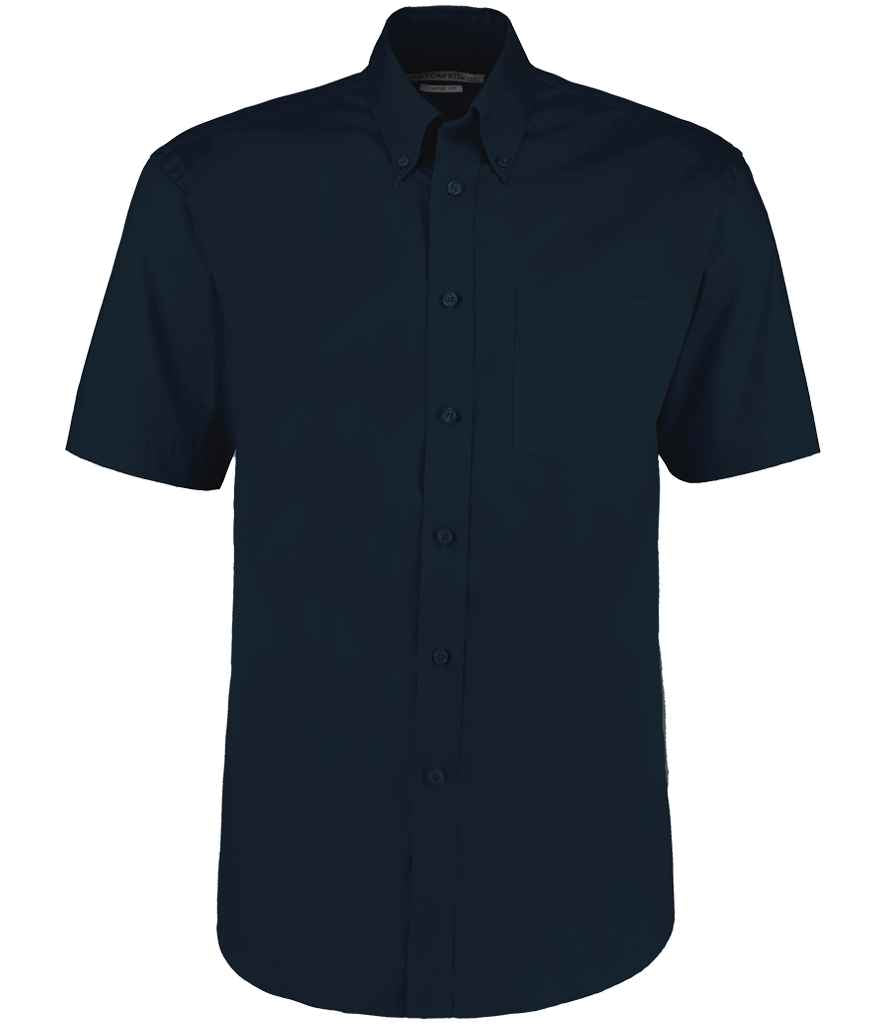 Kustom Kit Premium Short Sleeve Classic Fit Oxford Shirt - Dark Navy