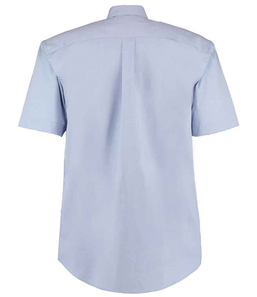 Kustom Kit Premium Short Sleeve Classic Fit Oxford Shirt - Light Blue