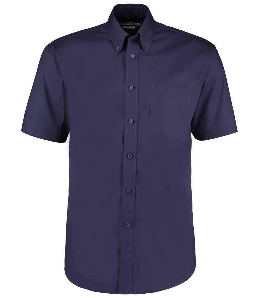 Kustom Kit Premium Short Sleeve Classic Fit Oxford Shirt - Midnight Navy