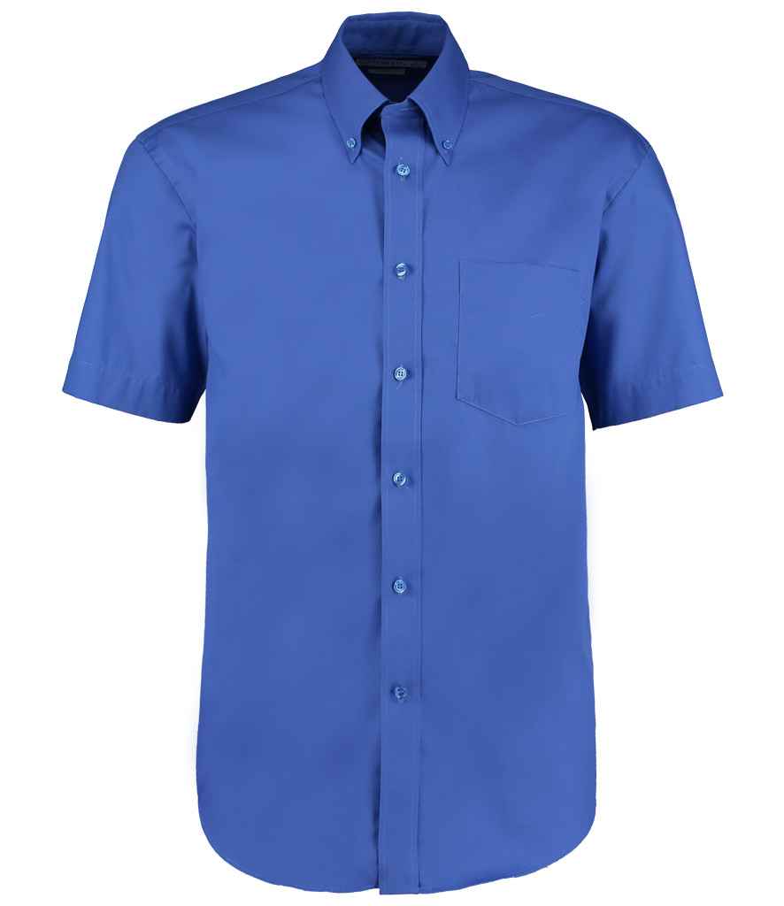 Kustom Kit Premium Short Sleeve Classic Fit Oxford Shirt - Royal Blue