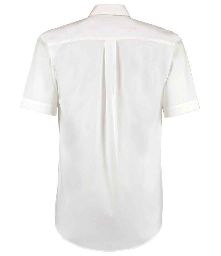 Kustom Kit Premium Short Sleeve Classic Fit Oxford Shirt - White
