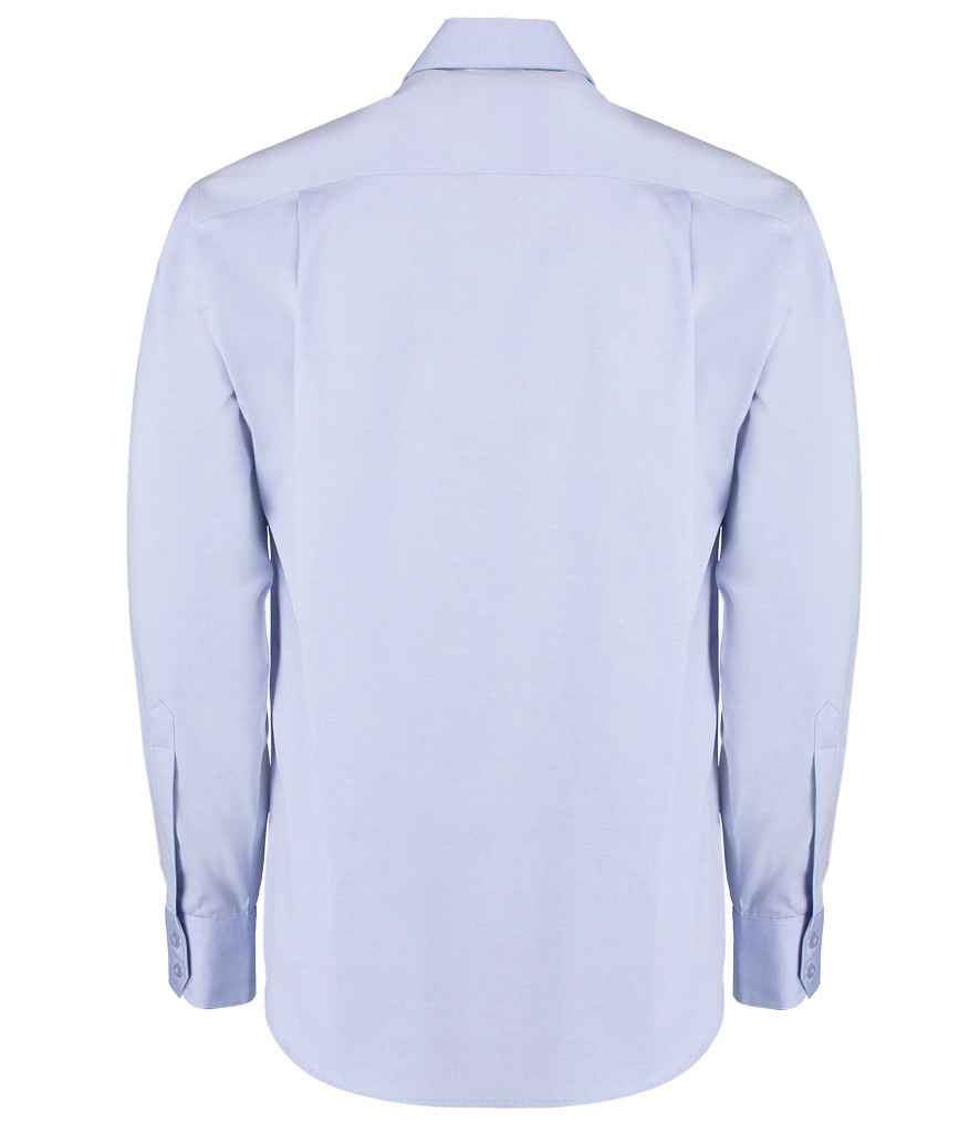 Kustom Kit Premium Long Sleeve Classic Fit Oxford Shirt - Light Blue