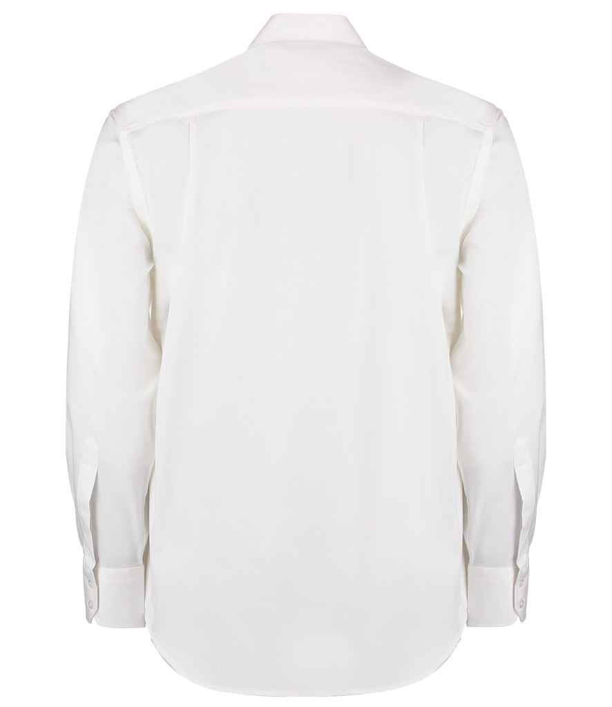 Kustom Kit Premium Long Sleeve Classic Fit Oxford Shirt - White
