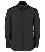 Kustom Kit Long Sleeve Tailored Business Shirt - Black