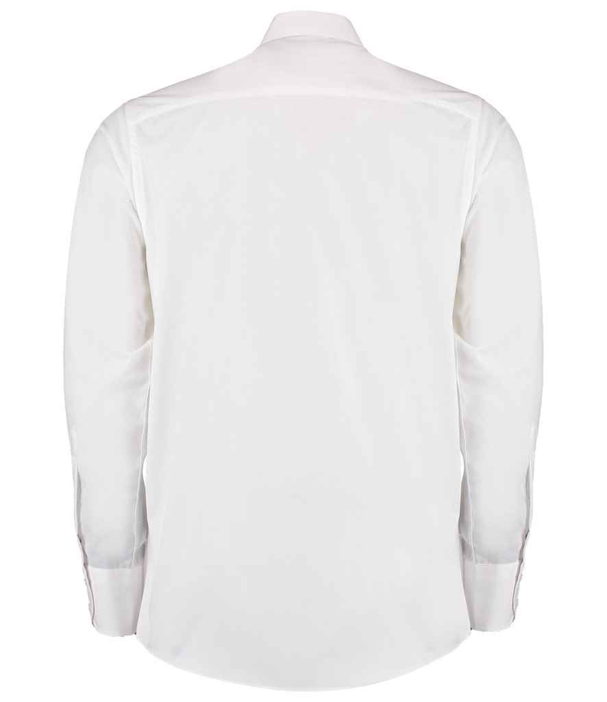 Kustom Kit Long Sleeve Tailored Business Shirt - White