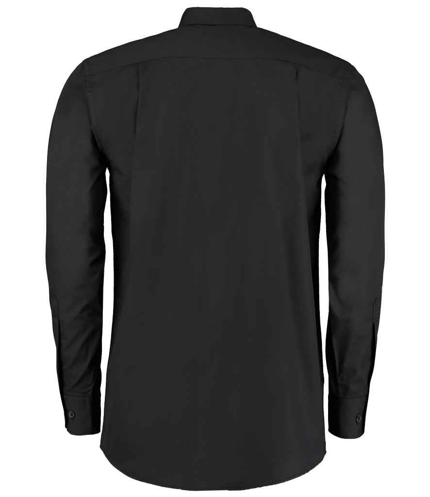 Kustom Kit Long Sleeve Classic Fit Workforce Shirt - Black