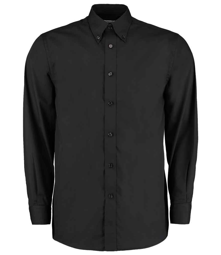 Kustom Kit Long Sleeve Classic Fit Workforce Shirt - Black