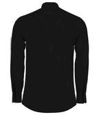 Kustom Kit Long Sleeve Tailored Poplin Shirt - Black