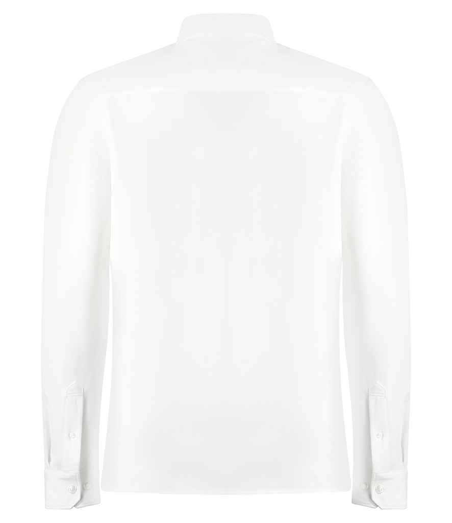 Kustom Kit Long Sleeve Superwash® 60°C Piqué Shirt - White