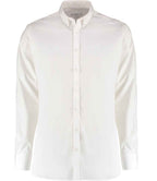 Kustom Kit Slim Fit Stretch Long Sleeve Oxford Shirt - White