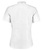 Kustom Kit Short Sleeve Slim Fit Oxford Shirt - White