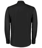 Kustom Kit Long Sleeve Slim Fit Workwear Oxford Shirt - Black