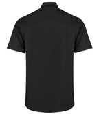 Kustom Kit Premium Short Sleeve Tailored Oxford Shirt - Black