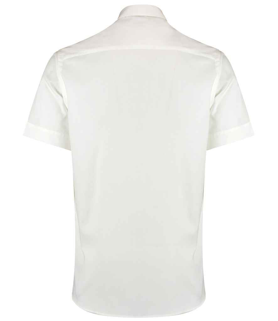 Kustom Kit Premium Short Sleeve Tailored Oxford Shirt - White