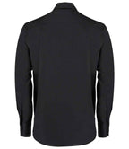 Kustom Kit Premium Long Sleeve Tailored Oxford Shirt - Black
